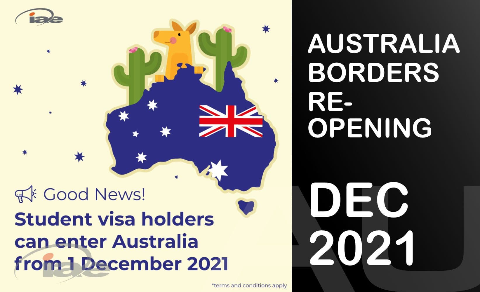 🇦🇺 Important notice for students travelling to Australia: ✈️ border reopening and  💉 vaccinations